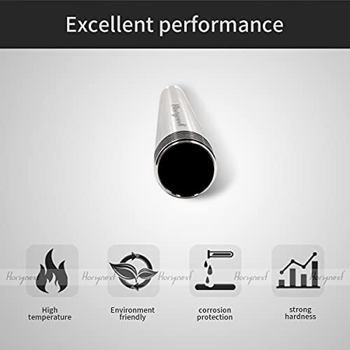 Horiznext stainless steel 304 pipe nipple npt 1” male threaded cast fitting, 12 inches length tube sleeve extension connector, schedule 40 conduit hose adapter - Image 3
