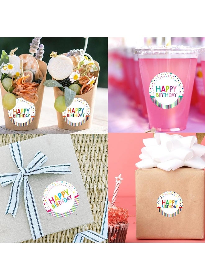 Anwyll Happy Birthday Stickers, 2 Inch Birthday Party Favors Present Stickers, 120 Pcs Circle Gift Stickers, Self-Adhesive Seals Labels for Birthday,Baby Shower, Gift Bags,Gift Wrapping,Envelope - Image 5