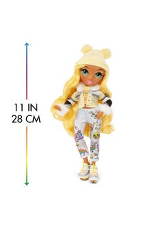 RAINBOW HIGH Winter Break Sunny Madison Yellow Fashion Doll And Playset With 2 Designer Outfits Pair Of Skis & Accessories  - Image 5