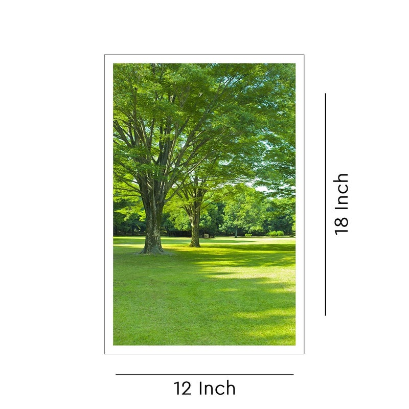 TREEMAISON Acrylic Lush Green Landscape- Vastu Remedy, Painting Without Frame- 12 X 18 - Image 2