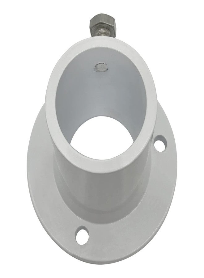 Poolzilla 4-Pack Deck Anchor Flange in White, Diameter of 1 1/2", Made of High Grade Cast Aluminum - Image 3