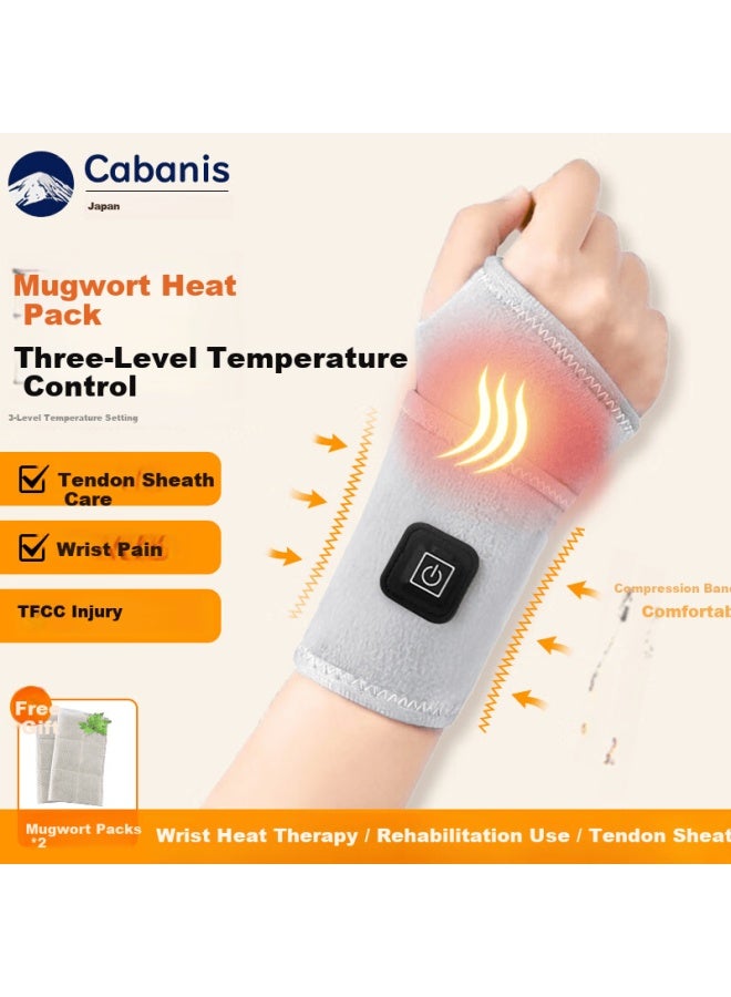 Cabanis Brand Electric Heated Wrist Brace For Tendonitis, Moxa Heat Therapy Wrist Warmer, Pain Relief For Men And Women - Image 1