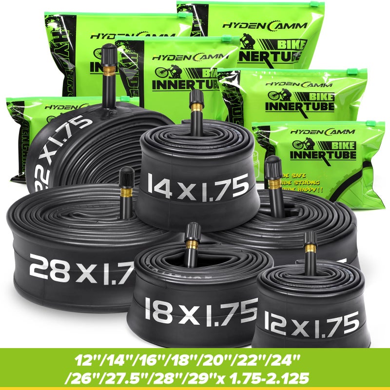 Hydencamm 2-Pack Bike Tubes 26" x 1.75/2.125 AV Valve, 26x2.125 Bicycle Tube Compatible with 26x1.75 26 x 1.95 26 x 2.10 26 x 2.125, 26" Bike Rubber Tubes for Road/MTB/City Bikes by Hydencamm (2 of One Size) - Image 3