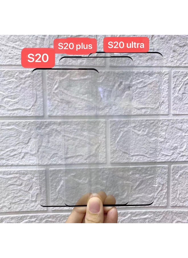 Generic - For Samsung S23u Tempered Film S21 Mobile Phone Film Note20 Film Full Glue Curved Surface Plus Protective Film Wholesale-Color:[Edge Glue Full Screen Version] Black-Dimensions:S21+ - Image 1