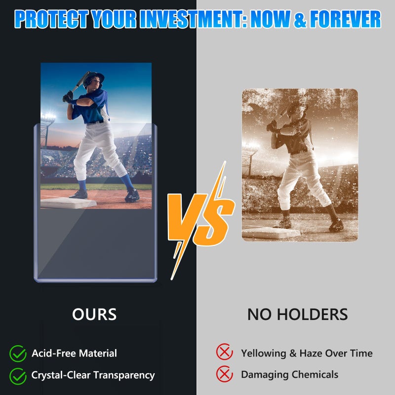 DEDC Toploaders and Soft Penny Sleeves Bundle, Rigid Hard Card Sleeves Protectors Compatible with Standard TCG/CCG Gaming Cards, Baseball Sports Cards & Photocards, Archival Safe, Enhanced Clarity - Image 4