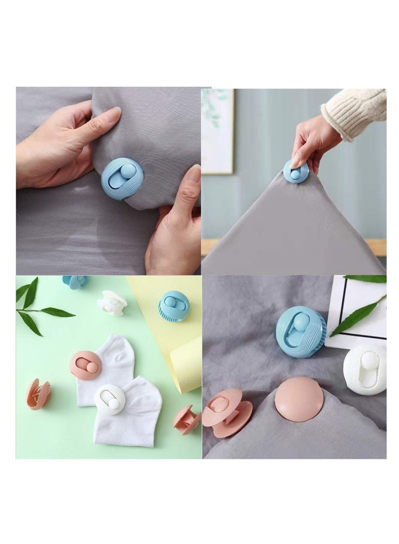 KASTWAVE Quilt Cover Clip, Comforter Duvet Fasteners, High Elasticity Non-Slip Needle-free Comforter Fixing Holder (White - 12 Pcs) - Image 4