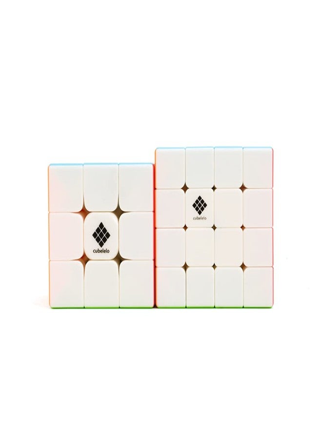 Cubelelo Drift 3x3 & 4x4 Stickerless Combo Set – Premium Dual Speed Cube Bundle for All Skill Levels – Smooth Turning, Durable, and Vibrant Stickerless Design - Image 2