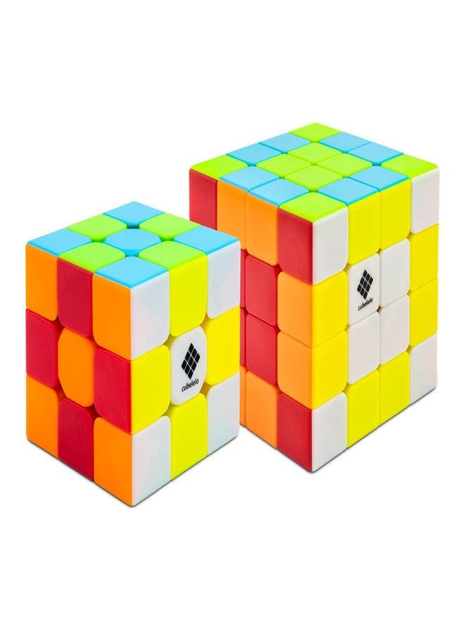 Cubelelo Drift 3x3 & 4x4 Stickerless Combo Set – Premium Dual Speed Cube Bundle for All Skill Levels – Smooth Turning, Durable, and Vibrant Stickerless Design - Image 1