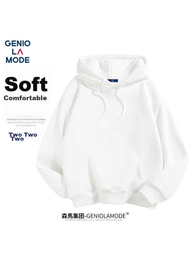 Geniolamode Men's Hoodie, Korean Style Simple Fashion Hooded Long-sleeve Sweatshirt, Classic Solid Color Casual Versatile Men's Top - Image 1