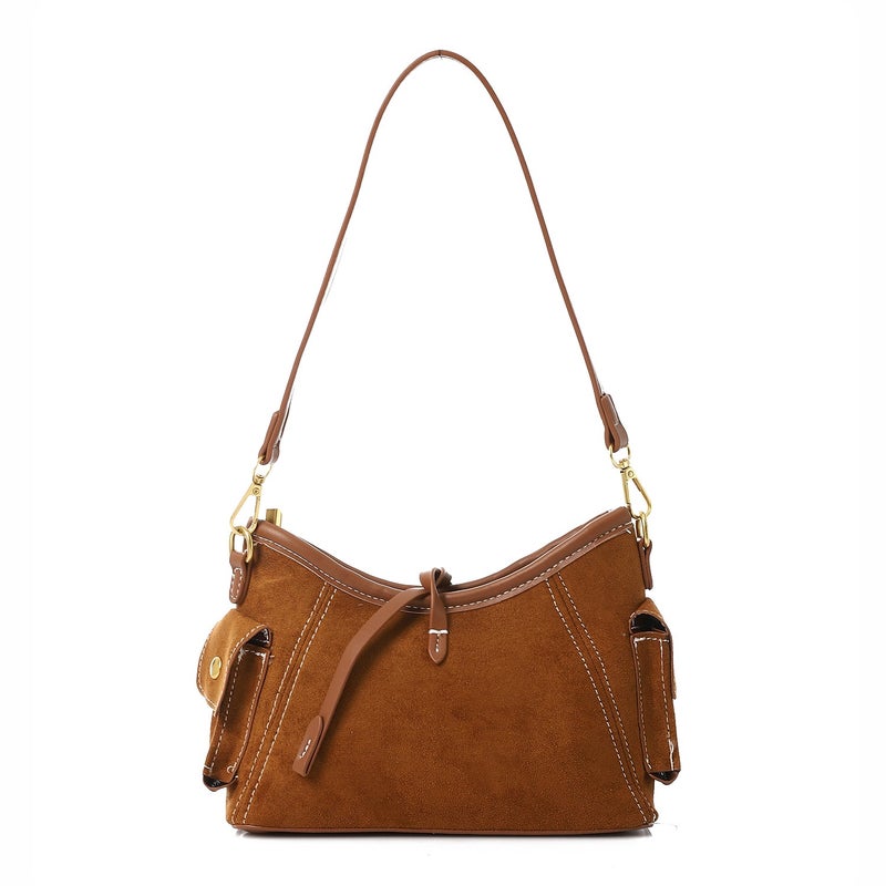 Mr.joe Vintage Retro Handbag with Adjustable Strap Camel - Image 3
