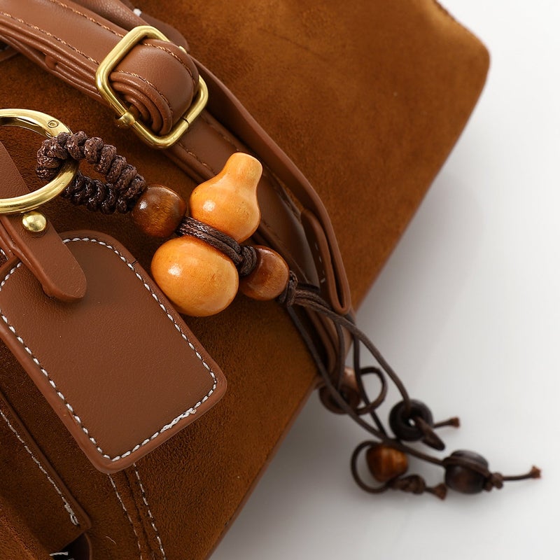 Mr.joe Vintage Retro Handbag with Adjustable Strap Camel - Image 4