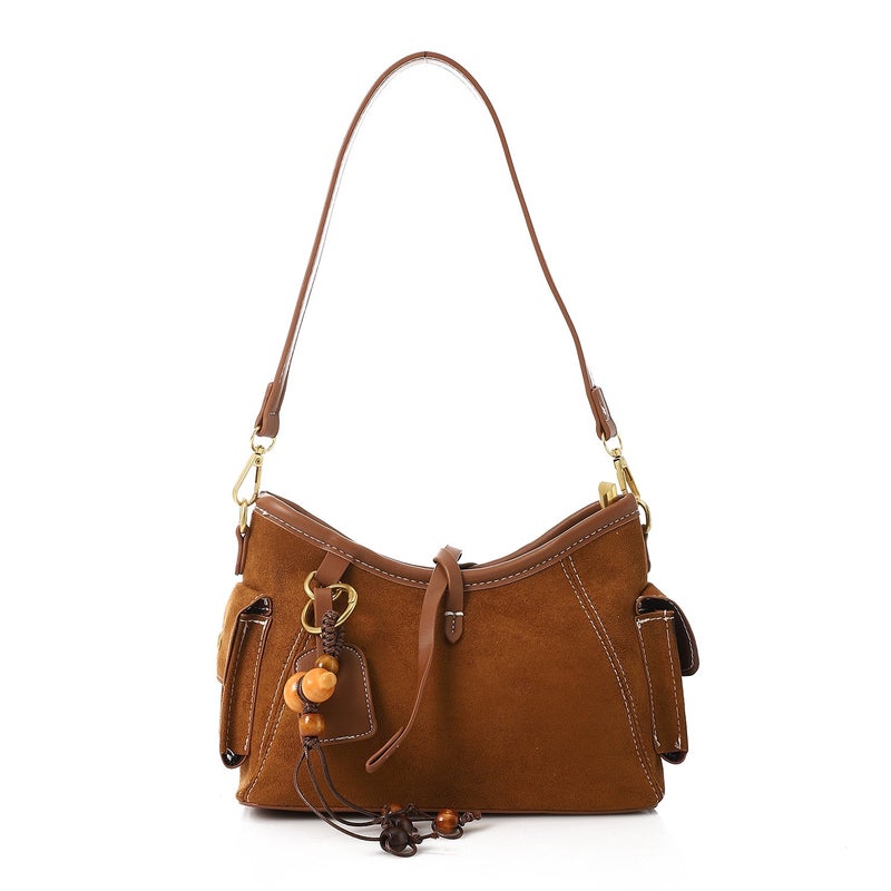 Mr.joe Vintage Retro Handbag with Adjustable Strap Camel - Image 1