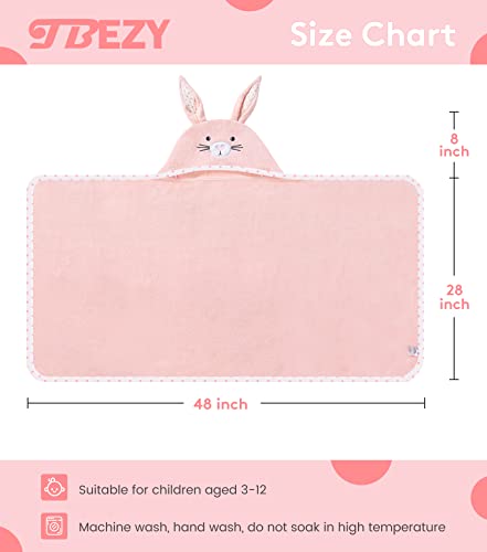 TBEZY Hooded Towel for Kids 100% Cotton Ultra Soft with Unique Animal Design Large for Infants 3-10 Years (Bunny) - Image 2