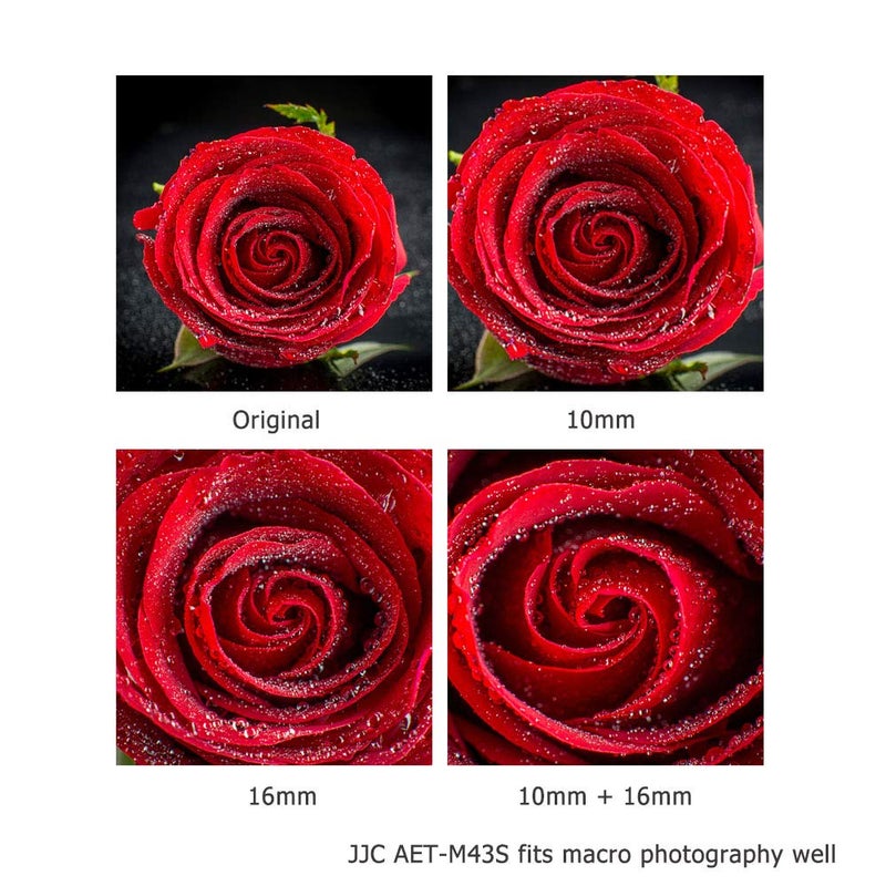 JJC Micro 4/3 Auto Focus Macro Extension Tube Set for Olympus OM-1 II OM-5 OM-D E-M1 III E-M5 E-M10 III E-M1X Pen E-PL10 PL9, Panasonic Lumix G9 G7 G85 G95 GX85 GX9 GX8 GX7 GH7 GH6 GH5 GH5S GH4 & More - Image 5
