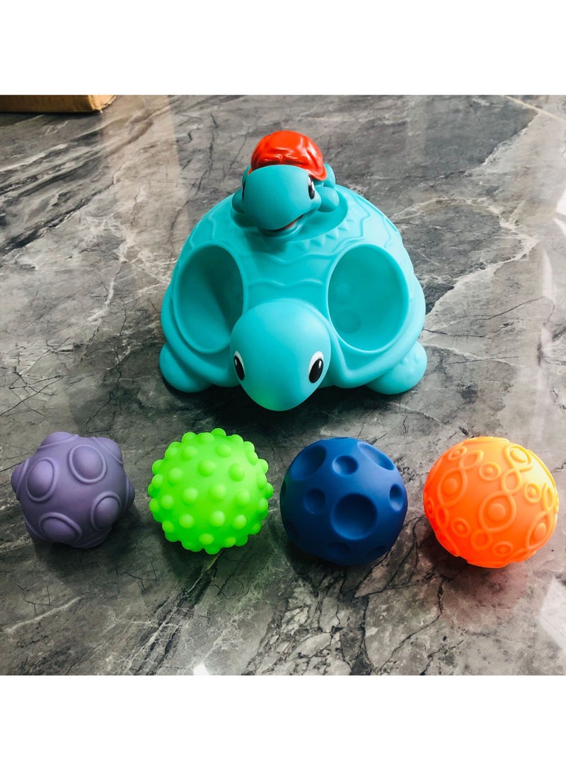 general Sensory Balls Montessori Toys for Babies 6-12 Months, Baby Sensory Toys Turtle Toys Bright Color Textured Multi Soft Balls, BPA Free Ball for Toddlers 1-3 Teething Gifts - Image 3