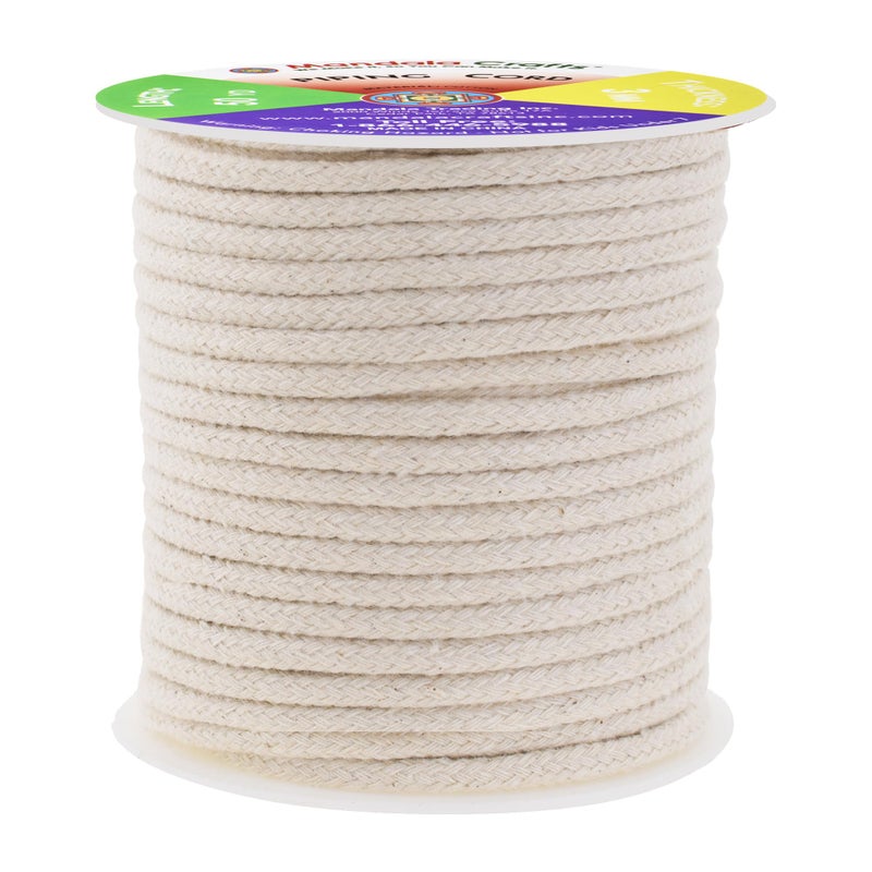 Mandala Crafts Natural Soft Replacement Drawstring Cords for Sweatpants Bags Piping Cord for Sewing Upholstery 50 Yds 3mm Cotton Cording Macrame Rope Corset Strings