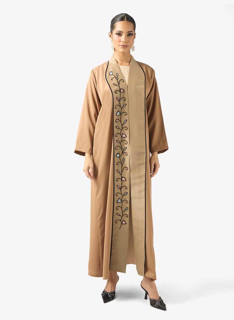 خزانة عباية وشيلة بطبعة زهور - Image 1