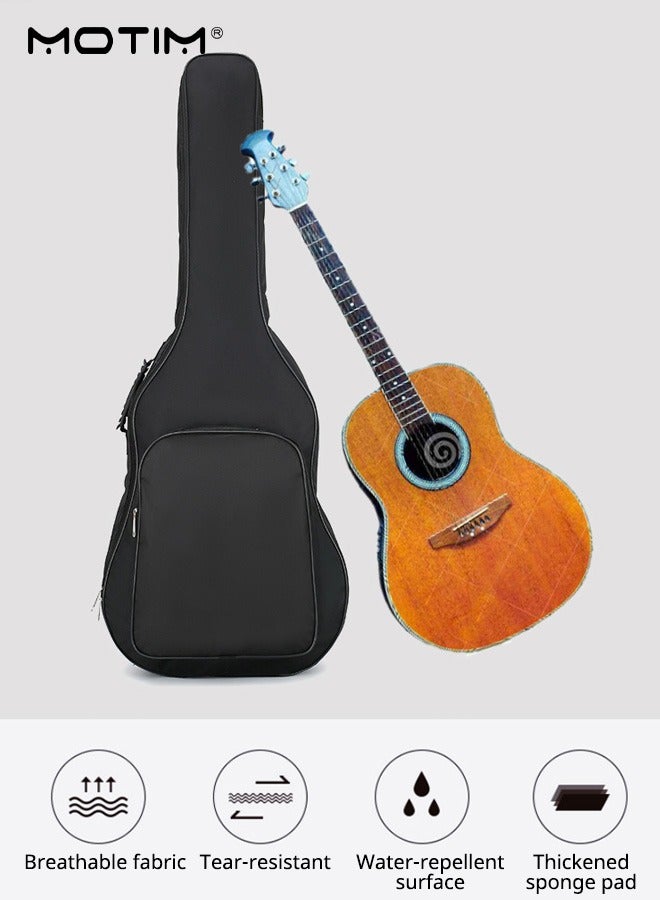Motim 36 Inch Acoustic Guitar Bag, Thick Padding Waterproof Shockproof Guitar Case Gig Bag (36 Inch Dual Adjustable Shoulder Strap with Padded Lining) - Image 2
