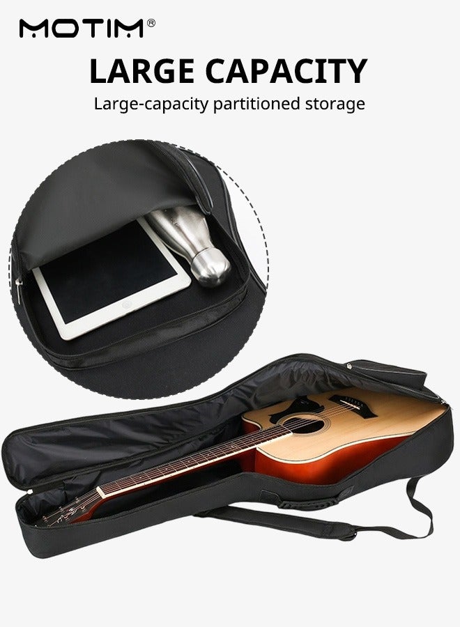 Motim 36 Inch Acoustic Guitar Bag, Thick Padding Waterproof Shockproof Guitar Case Gig Bag (36 Inch Dual Adjustable Shoulder Strap with Padded Lining) - Image 4