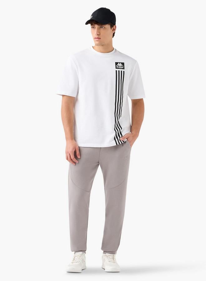 Kappa Logo Detail Joggers with Drawstring Closure and Pockets - Image 2