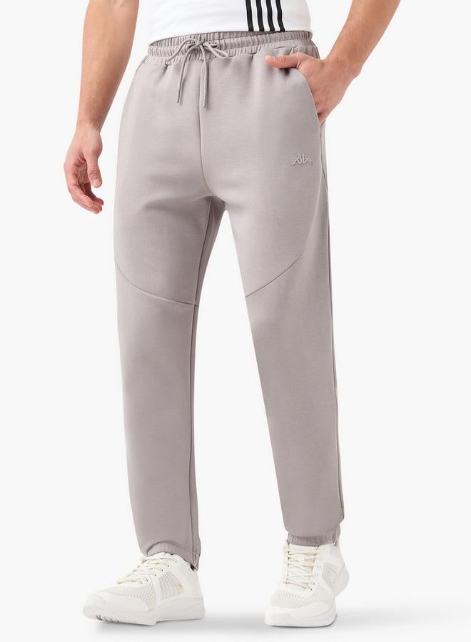 Kappa Logo Detail Joggers with Drawstring Closure and Pockets - Image 1