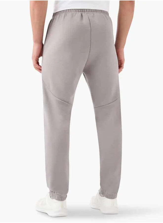 Kappa Kappa Logo Detail Joggers with Drawstring Closure and Pockets