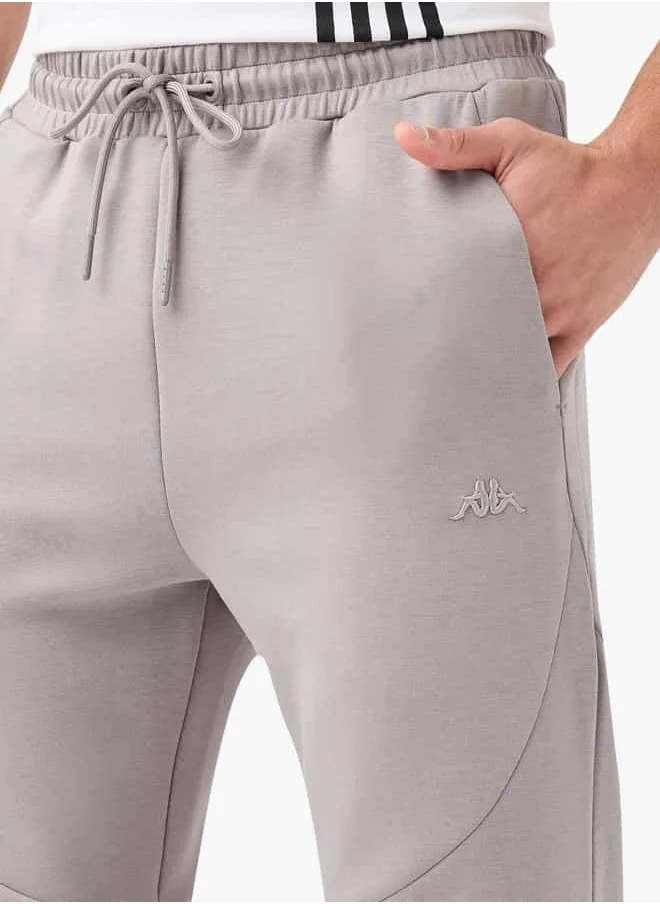 Kappa Kappa Logo Detail Joggers with Drawstring Closure and Pockets