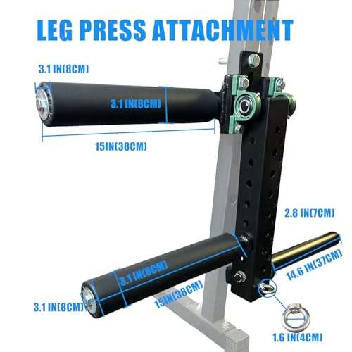BLUSLM Power Rack Mounted Leg Extension & Curl Machine for Home Gym Equipment, Adjustable Leg Press Attachment for Lower Body Muscle Training (Style 1) - Image 2
