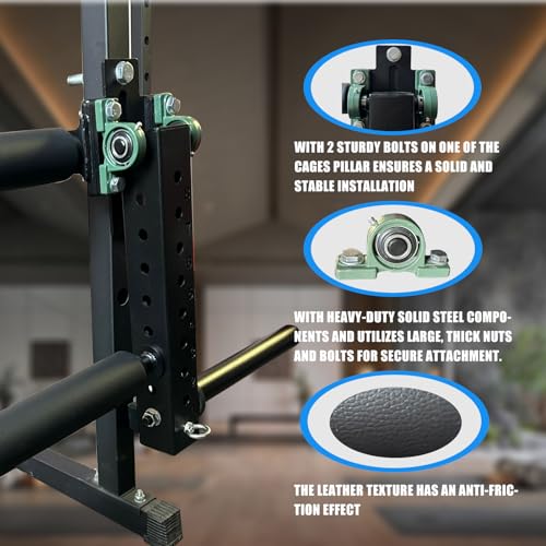 BLUSLM Power Rack Mounted Leg Extension & Curl Machine for Home Gym Equipment, Adjustable Leg Press Attachment for Lower Body Muscle Training (Style 1) - Image 5