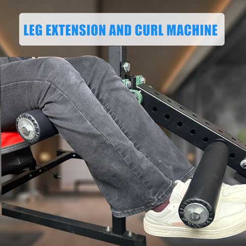 BLUSLM Power Rack Mounted Leg Extension & Curl Machine for Home Gym Equipment, Adjustable Leg Press Attachment for Lower Body Muscle Training (Style 1) - Image 3