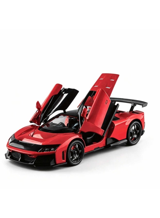 Ferrari 1:24 Ferrari Die‑cast Car Model Rear‑Wheel Pull‑Back Function Partial Working Lights Kids Collectible Toy Vehicle - Image 1