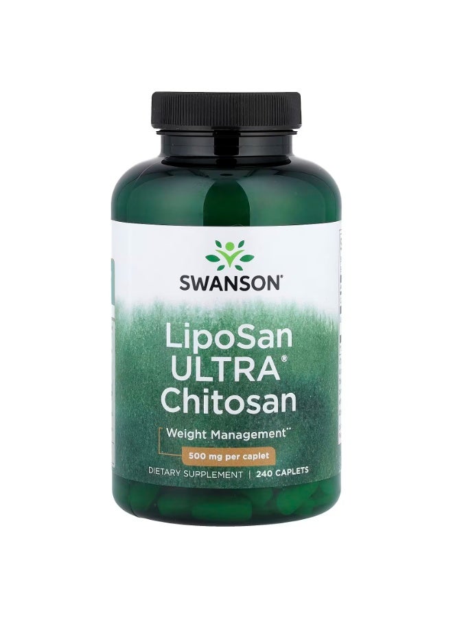 SWANSON LipoSan Ultra® Chitosan, 240 Caplets (500 mg Per caplet) - Image 1
