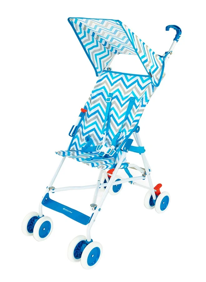 Bumble & Bird Ultra Light Buggy Stroller, Extra Wide Canopy , Shoulder Strap, Easy Fold, Suitable For 6 Month To 3 Years, Max Weight 15Kg, Blue, Baby Boy