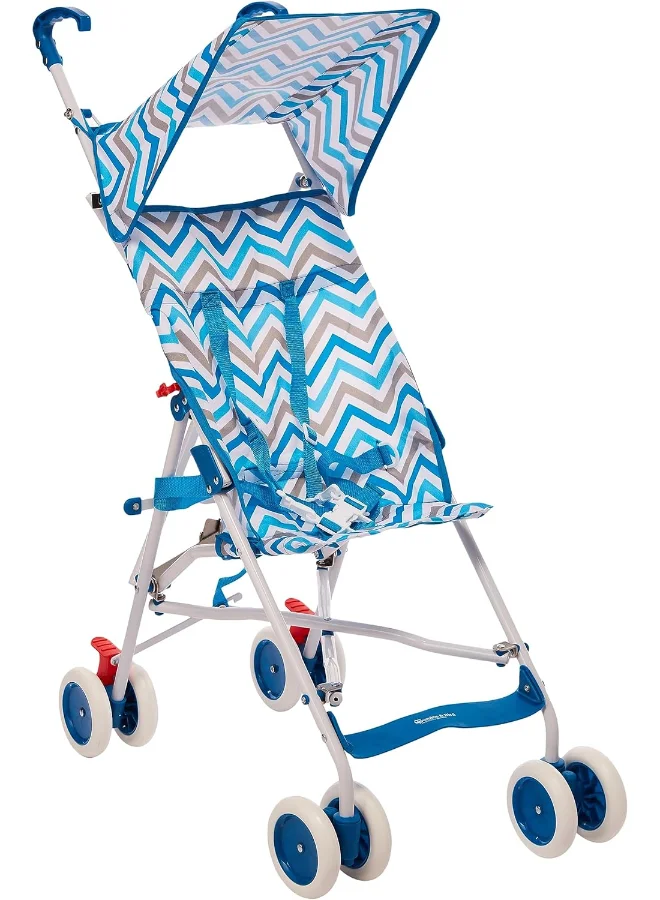 Bumble & Bird Lightweight Travel Stroller, Ultra-Compact Foldable Baby Buggy for Airplane Cabin, with Large Canopy & 5-Point Harness for Toddlers from 6 Months (Blue)