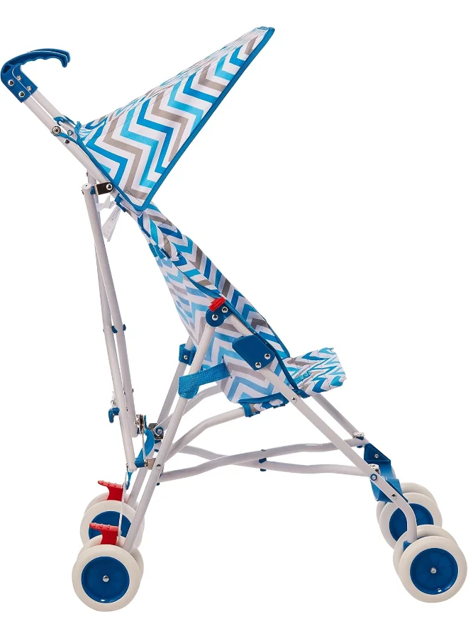 Bumble & Bird Lightweight Travel Stroller, Ultra-Compact Foldable Baby Buggy for Airplane Cabin, with Large Canopy & 5-Point Harness for Toddlers from 6 Months (Blue)