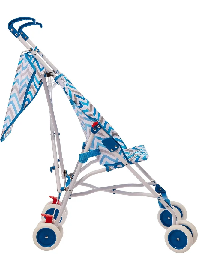 Bumble & Bird Lightweight Travel Stroller, Ultra-Compact Foldable Baby Buggy for Airplane Cabin, with Large Canopy & 5-Point Harness for Toddlers from 6 Months (Blue)