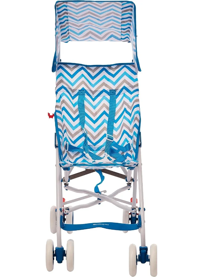 Bumble & Bird Lightweight Travel Stroller, Ultra-Compact Foldable Baby Buggy for Airplane Cabin, with Large Canopy & 5-Point Harness for Toddlers from 6 Months (Blue)