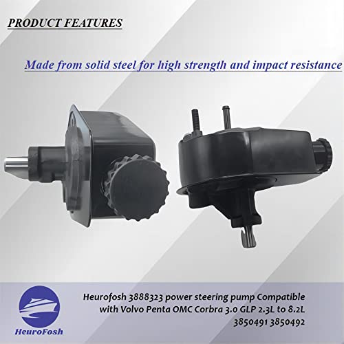 HeuroFosh 3888323 Power Steering Pump Compatible with Penta OMC Corbra 3.0 GLP 2.3L to 8.2L 3850491 3850492 - Image 4