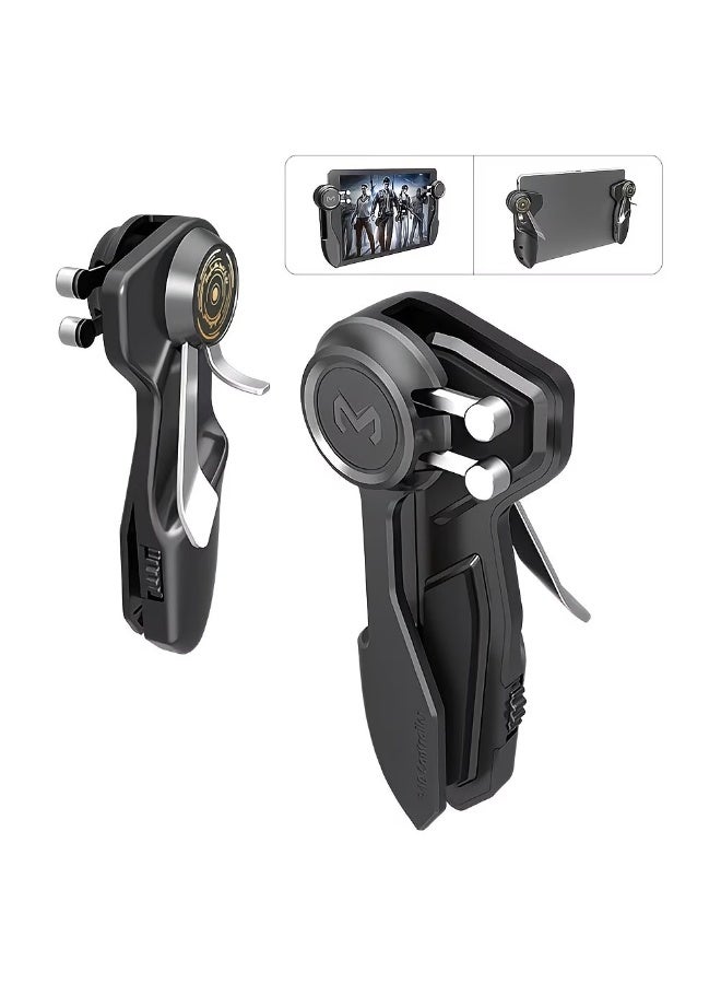 Ergonomic Mobile Game Controller Grip with Shooting Trigger Assist Buttons for Phone & Tablet Gaming - Image 1
