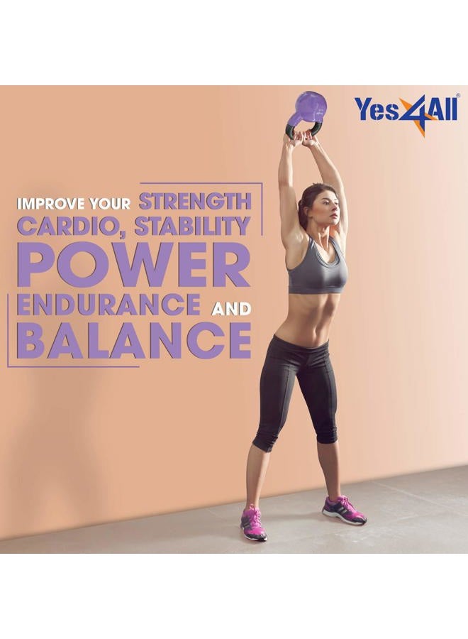 Yes4All Kettlebell - PVC - 15+20+25 lbs - Multicolor - Image 4