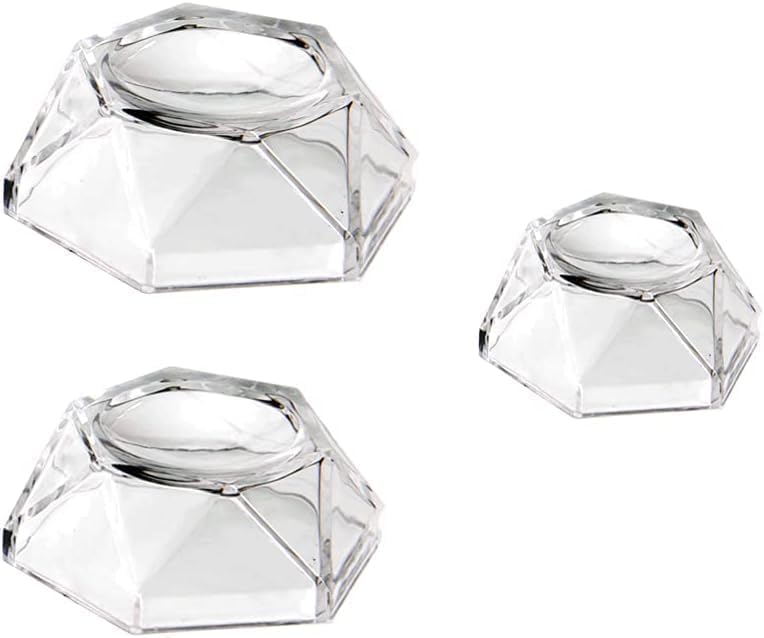Gryshanyun 3Pcs Transparent Acrylic Ball Display Stand, Hexagon Base Holder for Crystal Ball Baseball Tennis, Display Stands - Image 1