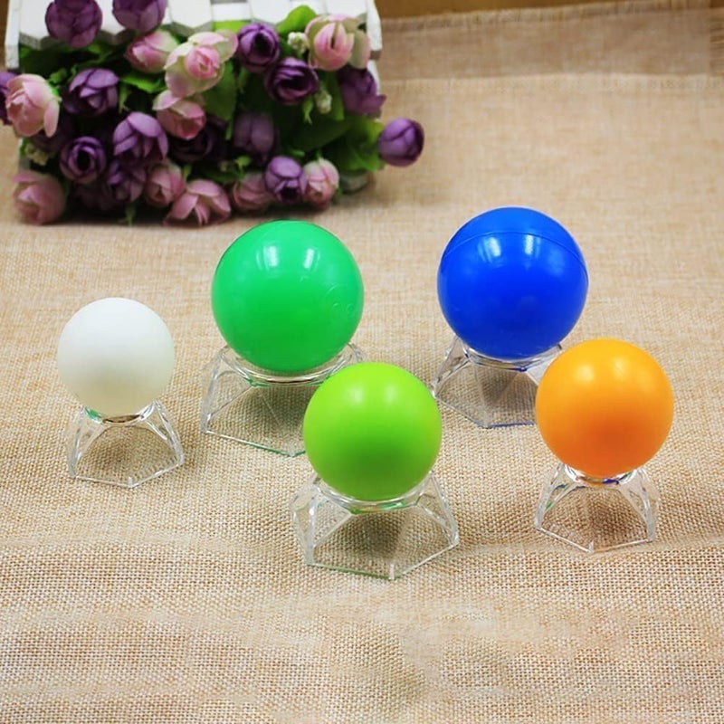 Gryshanyun 3Pcs Transparent Acrylic Ball Display Stand, Hexagon Base Holder for Crystal Ball Baseball Tennis, Display Stands - Image 3