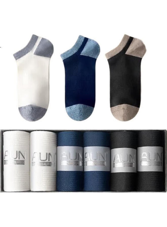Aun Men'S Breathable Antibacterial Silver Ion Casual Sports Socks One Size - Image 1