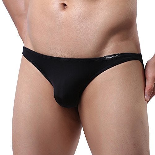 Summer Code Mens Basic Bikini Briefs Pack Low Rise Ice Silk Underwear - Image 3