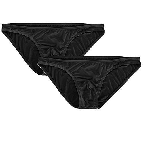 Summer Code Mens Basic Bikini Briefs Pack Low Rise Ice Silk Underwear - Image 1