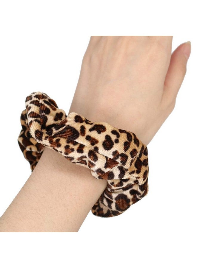 DonLeeving Luckycivia 10 Pcs Leopard Print Scrunchies Hair Bands, Stretch Scrunchy Hair Ties, Hair Ropes Scrunchies Hair Accessories for Women Girls (Style 1) - Image 3