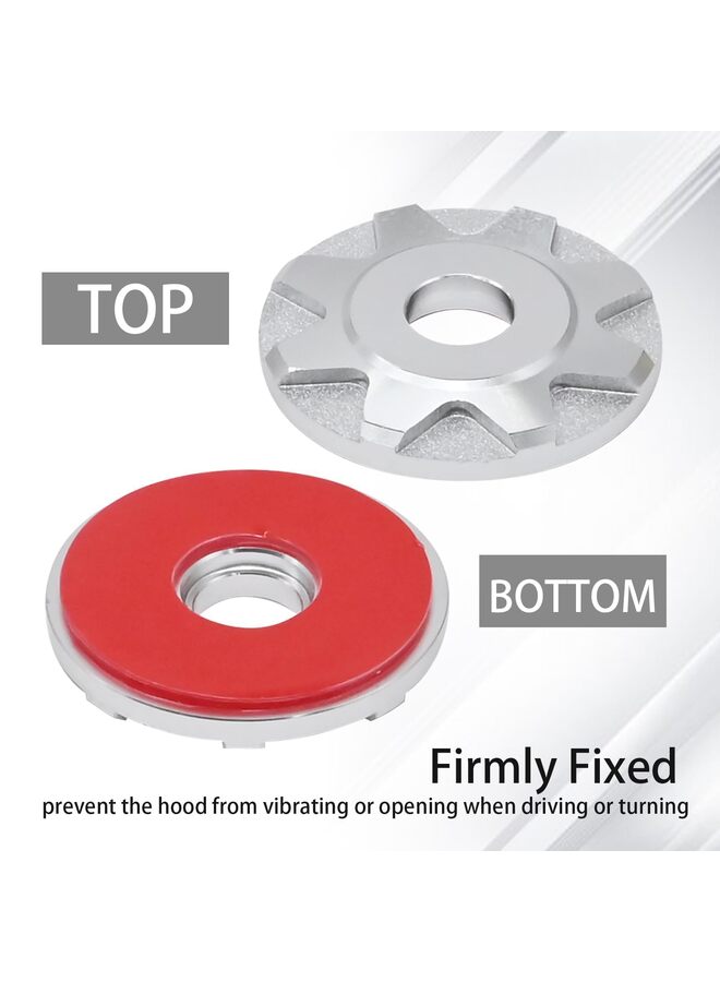 Aluminum Alloy Universal Hood Pin Kit With Accessories - Car Racing Lock Latch Catch Set for Hood Pin Plate (Silver) - Image 2