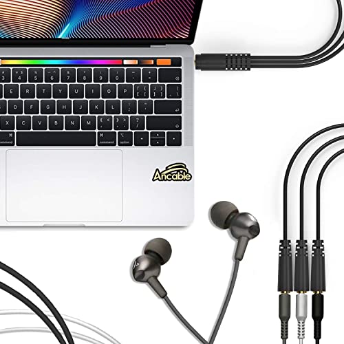KEBILSHOP Headphone Splitter Cable 1 x 3.5mm Male to 3 x 3.5mm Female Aux Extension Cord EP Stereo AUX Audio Splitter For Headphone, Earphone, Speaker, MP3 Player,Laptop. - Image 3