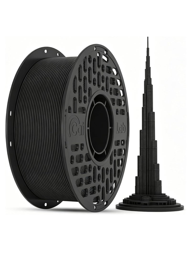 كاي لاب خيط طباعة ثلاثية الأبعاد PLA+ مقاس 1.75 مم، لون مطفأ (مات) مميز، خيط طباعة ثلاثية الأبعاد متعدد الألوان من CaiLab، بدقة ±0.02 مم، متين وخالٍ من التشابك، قليل الانحناء، لمعظم طابعات FDM ثلاثية الأبعاد، 1 كجم (أسود) - Image 1