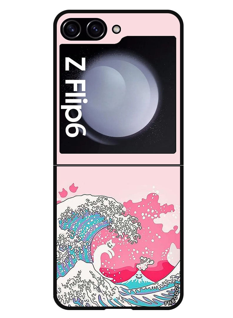 Theodor Protective Case Anti Scratch Shock Proof Bumper Cover For Samsung Galaxy Z Flip 6 Waves - Image 1
